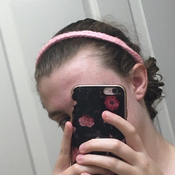 Pink Homemade Crochet Headband - Picture 1 of 1